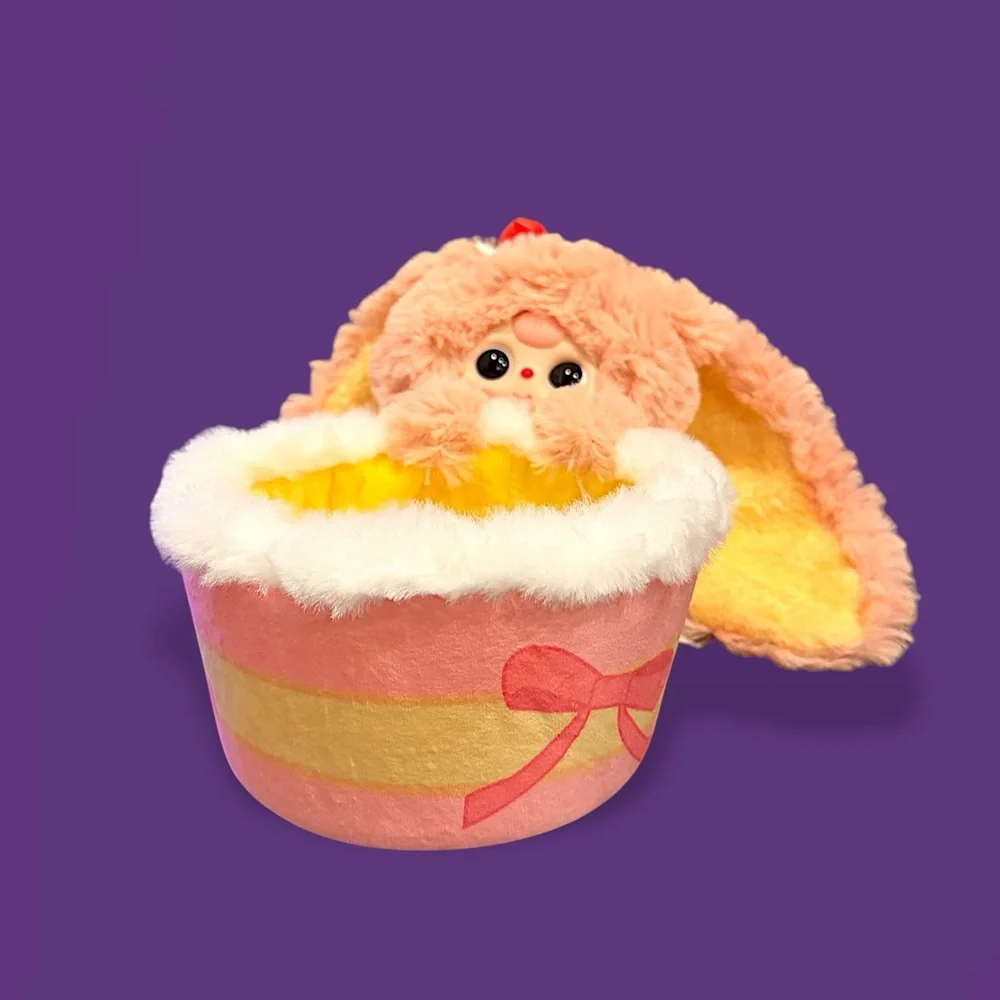 Baby Three Storage Basket Plush Cherry Bunny